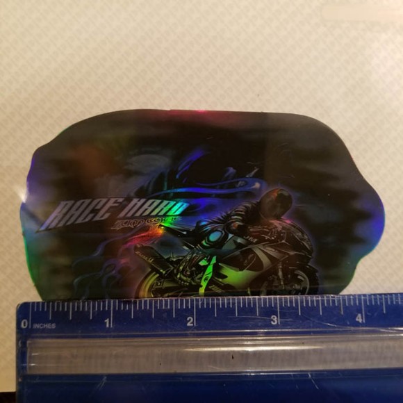 '02 ZUM Cycle "Race Hard" prism vending mach. sticker - Picture 6 of 6